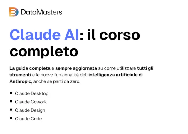 Claude AI - il corso completo – Data Masters Claude AI: il corso completo – Data Masters