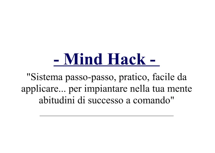 Mind Hack - Valerio Conti (1) Mind Hack - Valerio Conti